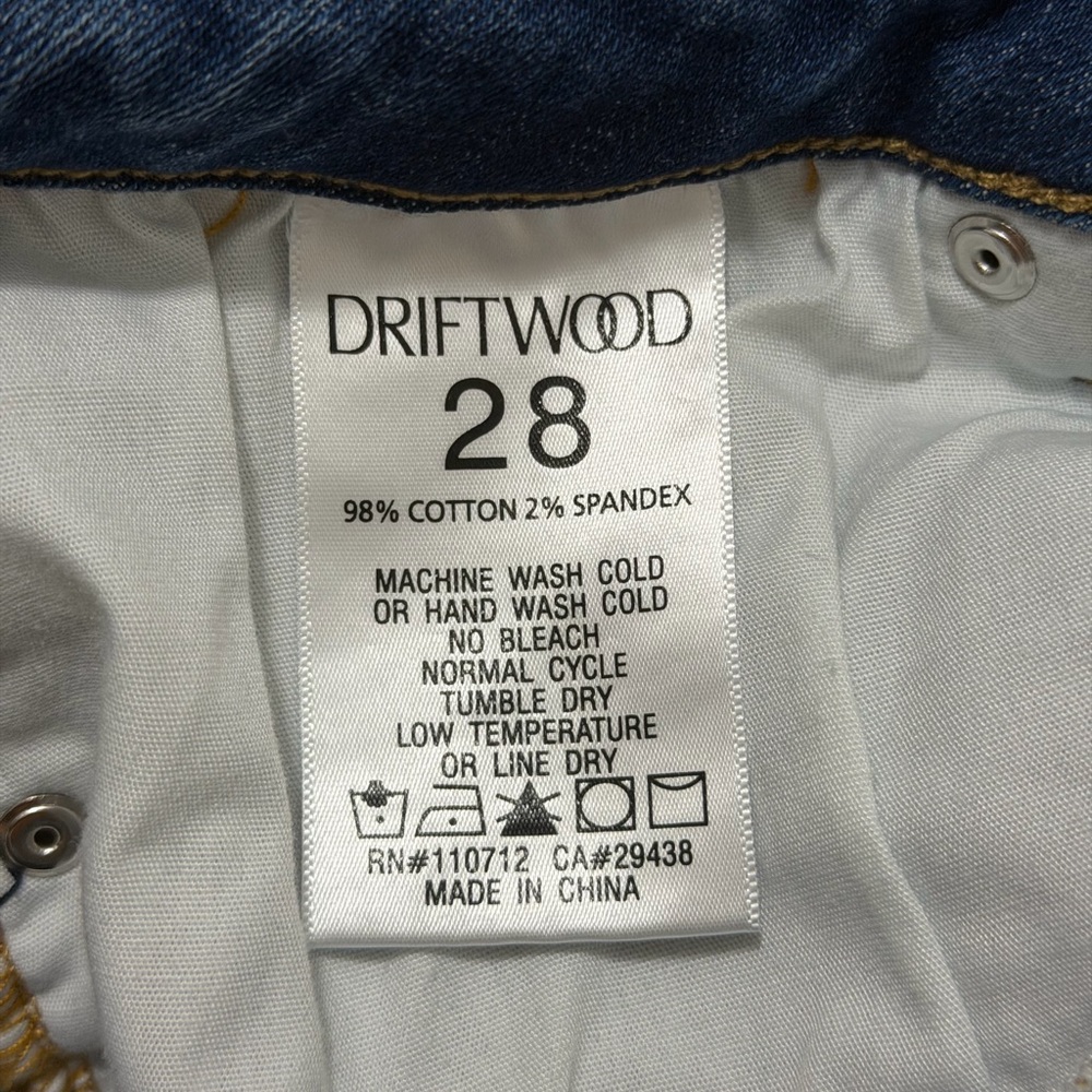 DRIFTWOOD Kelly Flare Jeans Blue Floral Embroidering Size 28 /33 (6US) WORN ONCE - Picture 11 of 11